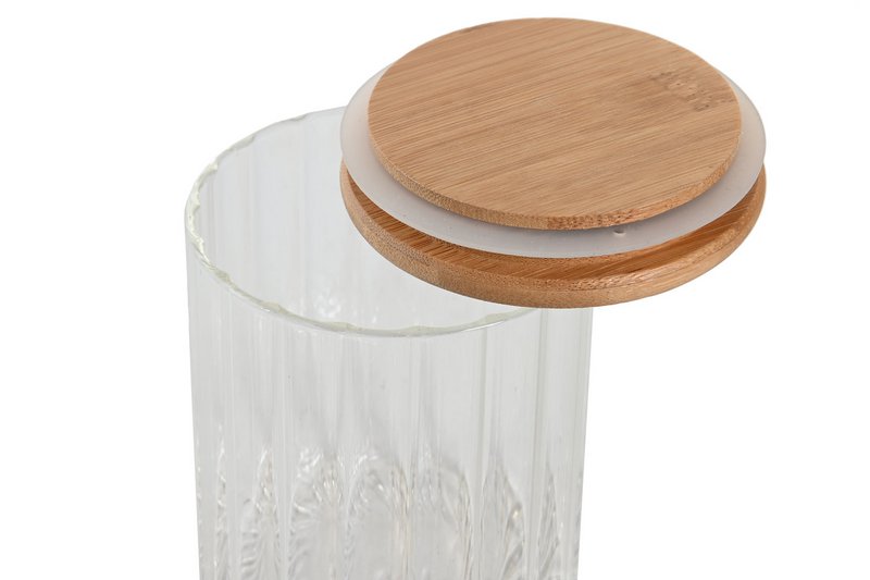 BOTE SET 3 CRISTAL BAMBU 9X9X21 1050ML 800/500 PC205137