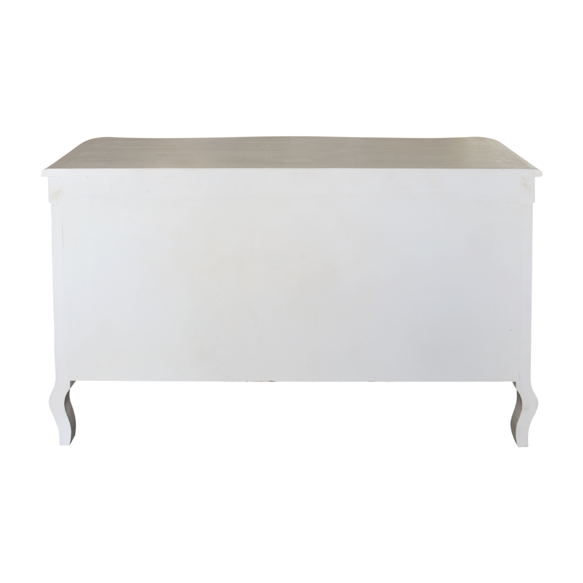 Armario Shabby blanco/dorado 3 cajones 2 puertas 128 x 38 x 76 h cm