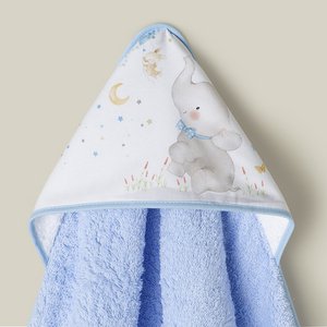 BAD HANDDOEK - 1X1 MT. MOD. ELEFANTE - BLAUW