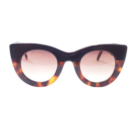 Handbemalte Sonnenbrille - G48 -Schwarz - Animal Print