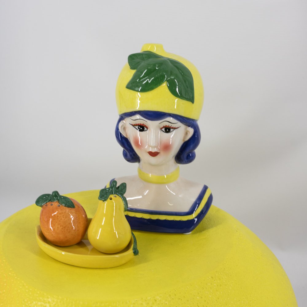 Lemon side table/stool