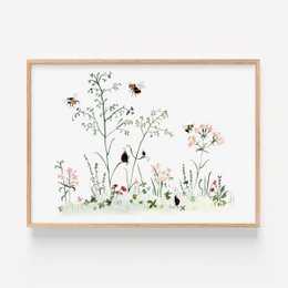 Kunsttryk - blomstereng