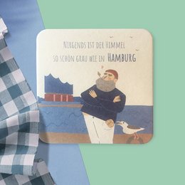 StadtliebeÂ® | Hamborg ølskånerpostkort "Så smukt gråt".