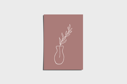 Minimal lilla vase plakat