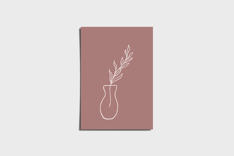 Minimales lila Vase Poster