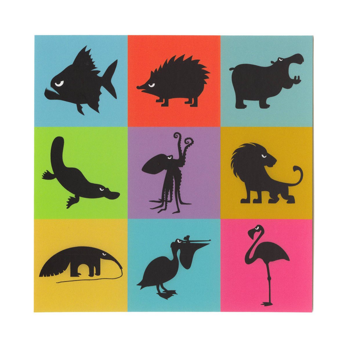 postcard - Born to be Grumpy (Angry Animals)