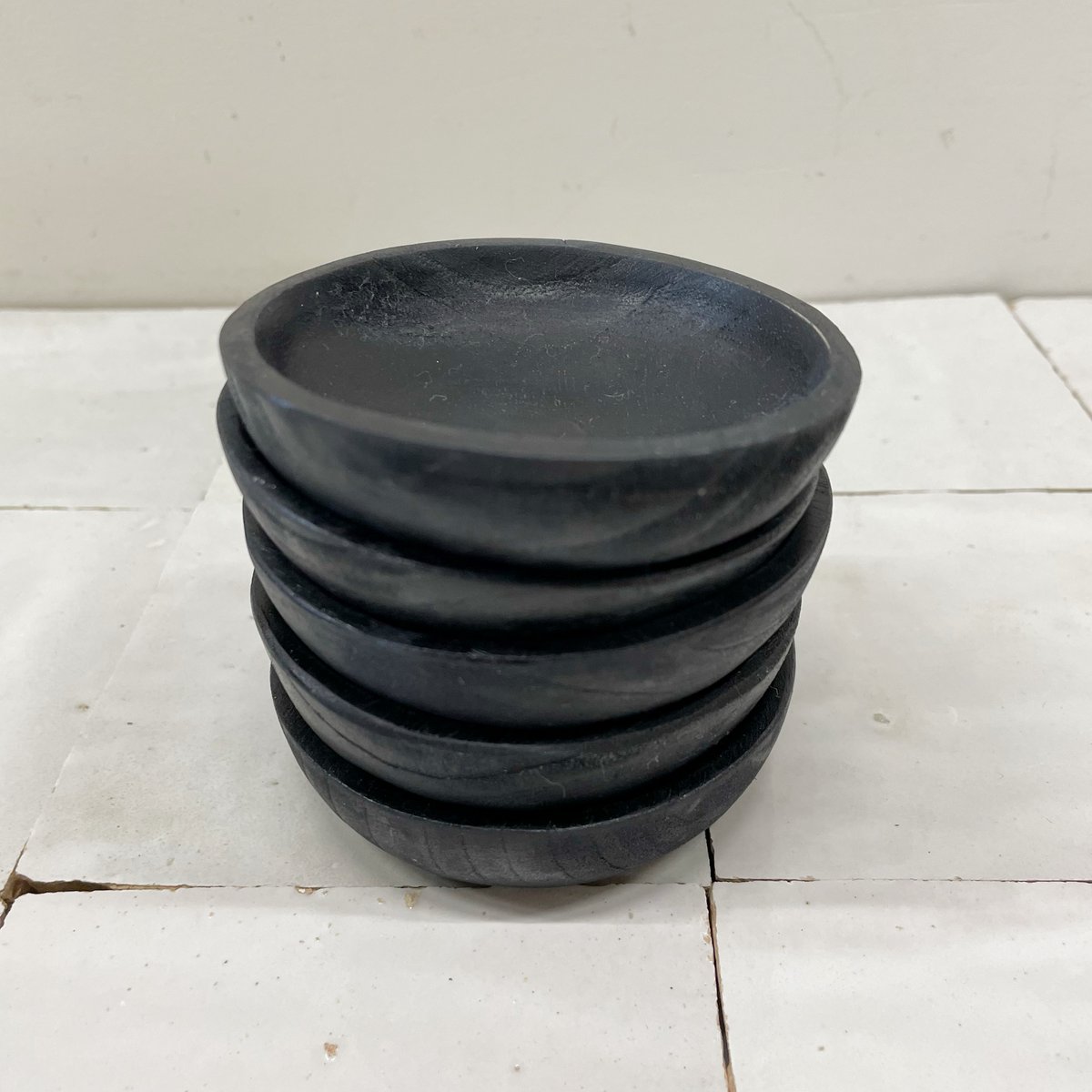 Schüssel Teak Schwarz 8cm