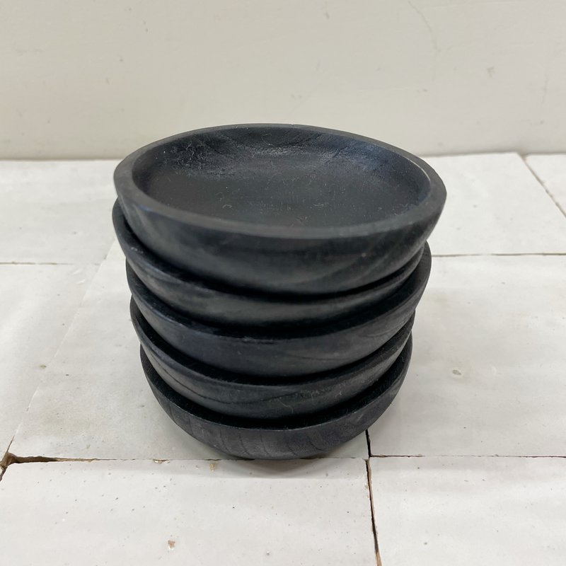 Schüssel Teak Schwarz 8cm