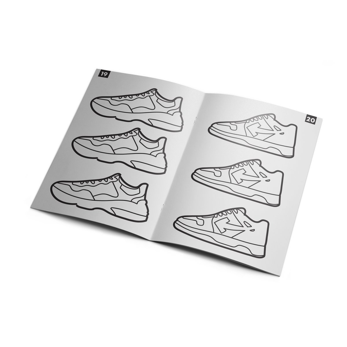 Libro de actividades de zapatillas