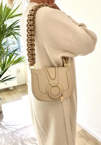 Knotted bag handle beige / short