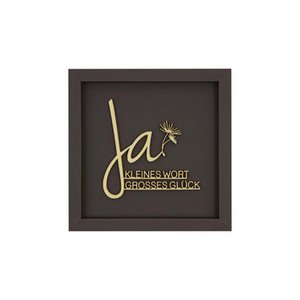 YES SMALL WORD BIG LUCK- frame card wood lettering