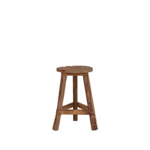 Vintage stool teak -round - 3 legs