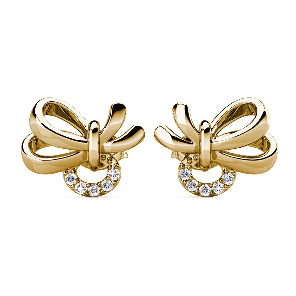 Posie Earrings - Gold and Crystal