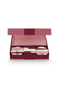 Giftset Round Oriental Flower Festival Dark Pink