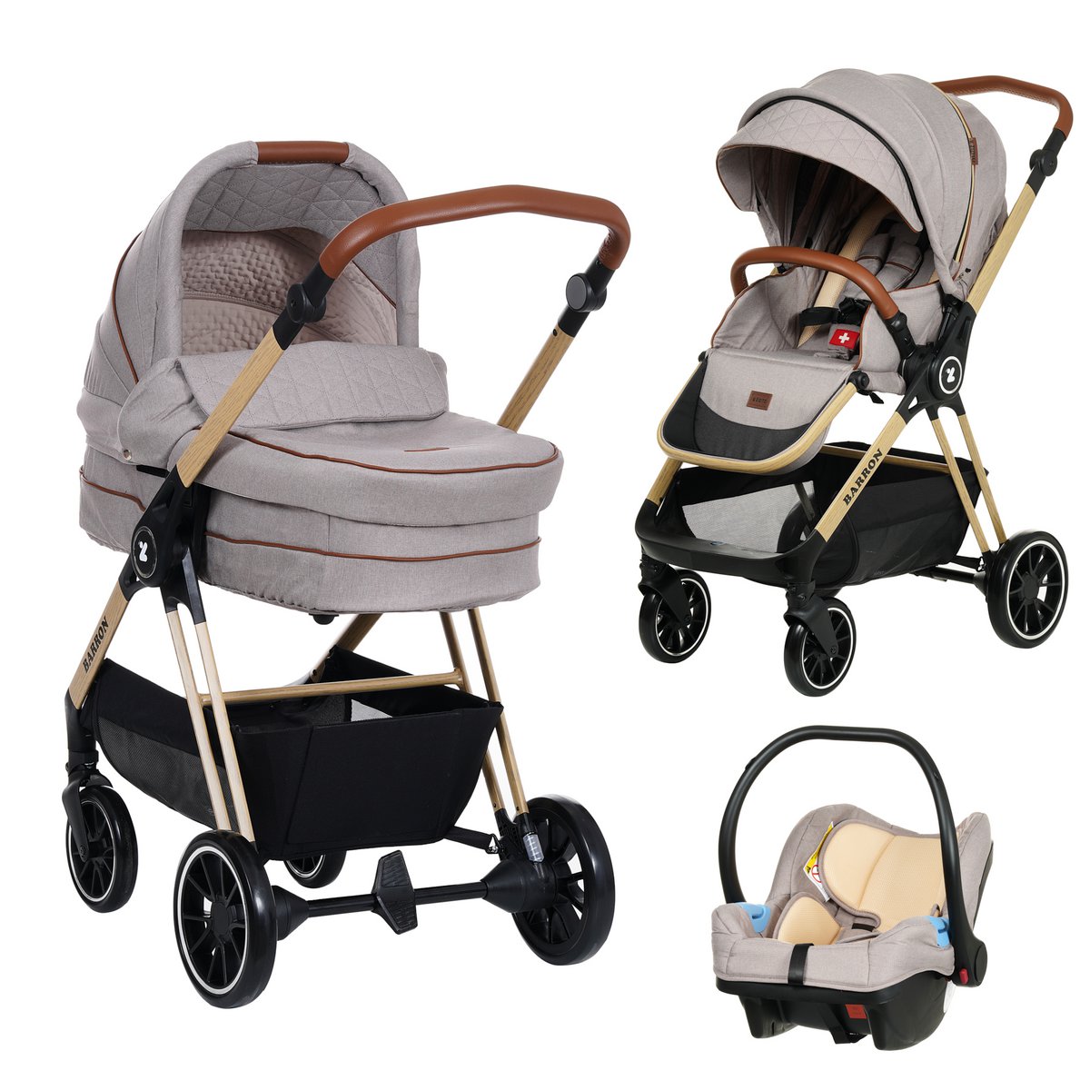 Baby Stroller Barron - Beige