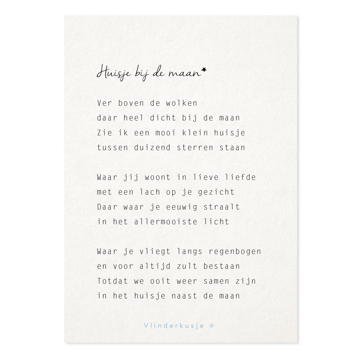 'Haus am Mond' / Postkarte Trost & Liebe