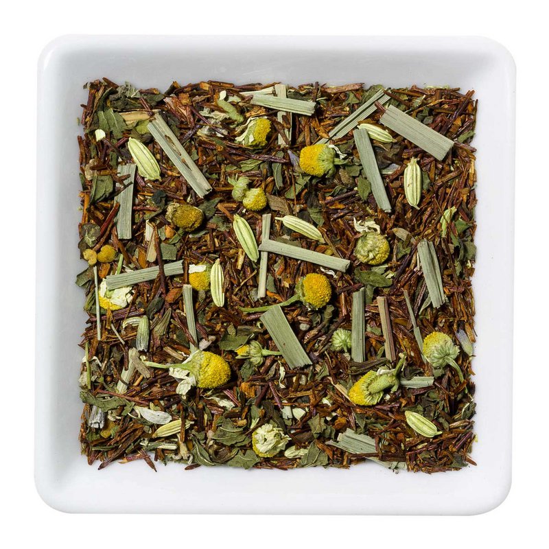 Mom's bedtime story - Rooibos tea in a tea tin