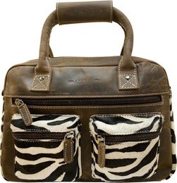 Brown Zebra Tas - Crossbody Ladies Bag im Cowboybag -Stil (Westsbag)