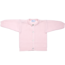 Jakke med rund hals, pink lavet af 100% fineste merinould