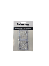 Table clamps - set of 4 pieces, with ferry - Transparent or white - PVC