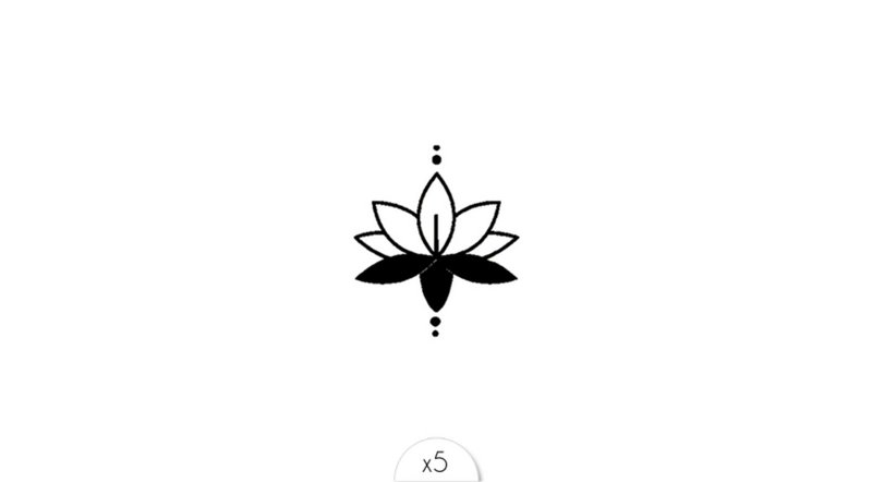 Tijdelijke tattoo: Lotus