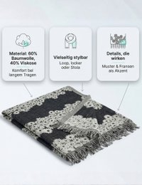 Sunsa dames sjaals, winter sjaalhals gemaakt van katoen en viscose, damesjaals voor herfst/winter, multifunctionele doek als een sjaal/sjaal of stal/schouderdoek