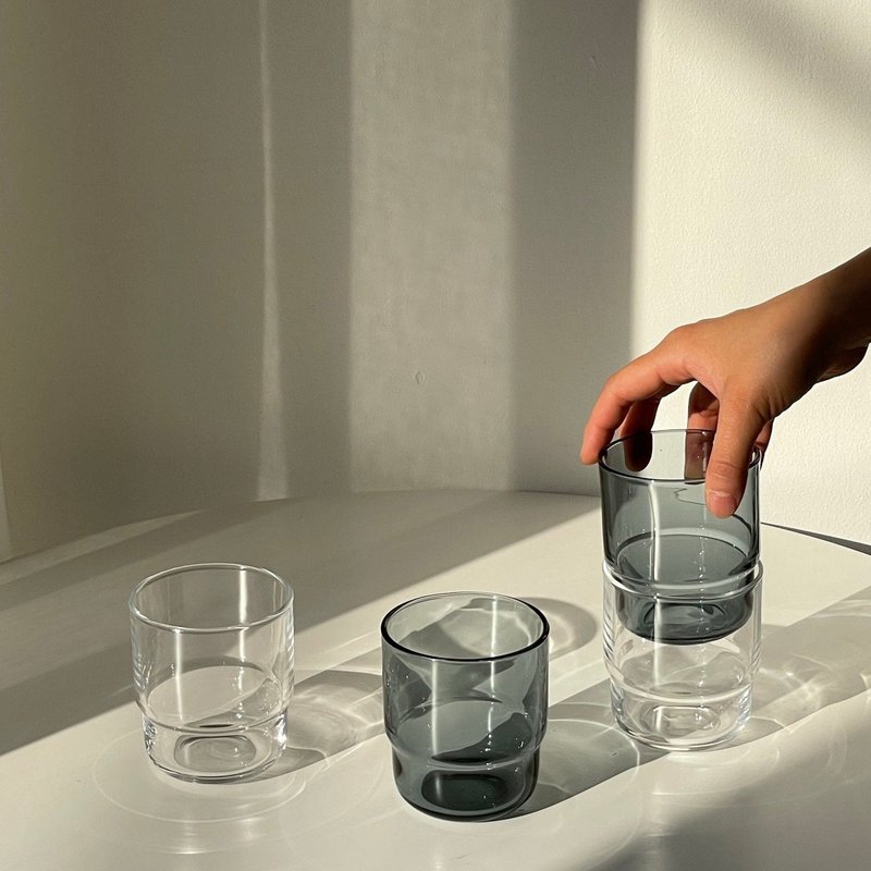 Piccadilly Tumbler Smoke (Set of 2)