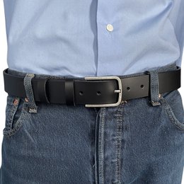 Ledergürtel schwarz 3 cm breit - Damengürtel oder Herrengürtel