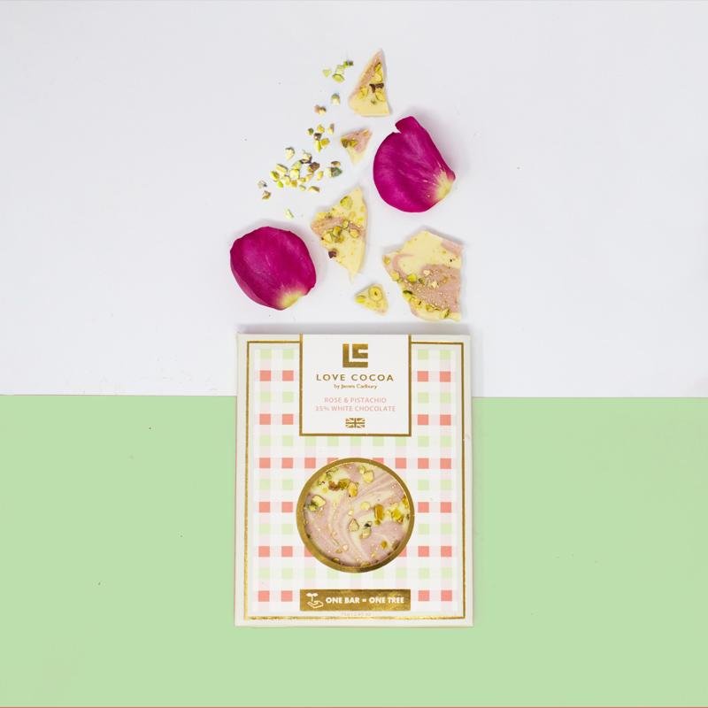Rose and Pistachio Chocolate Bar