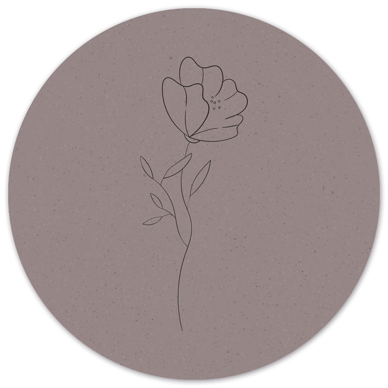 Muurcirkel minimal flower