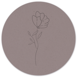 Muurcirkel minimal flower