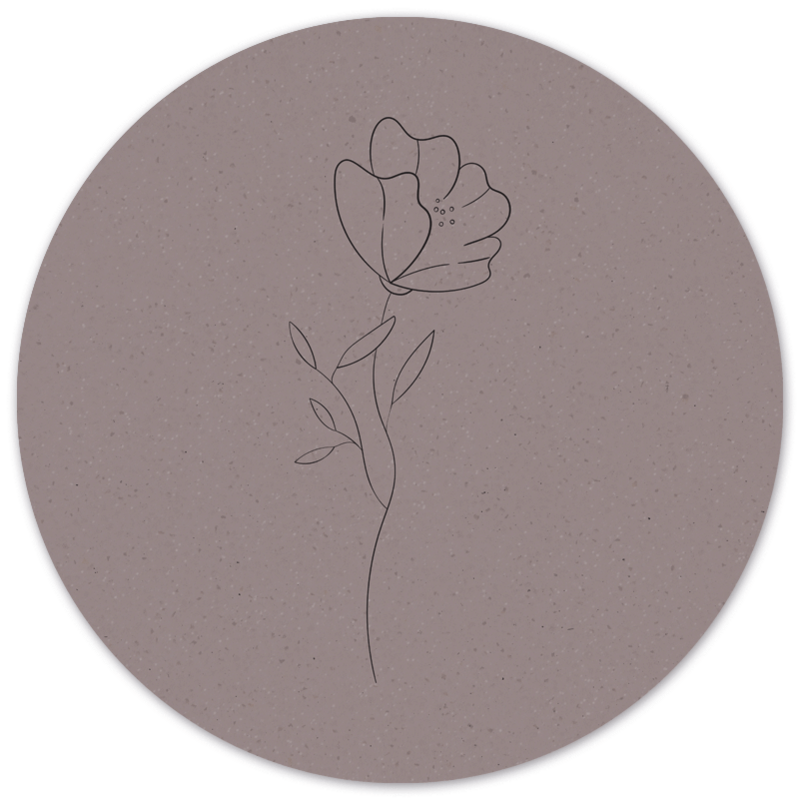 Muurcirkel minimal flower