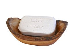 Rustic oval soap dish approx. 9 – 11 cm made of olive wood