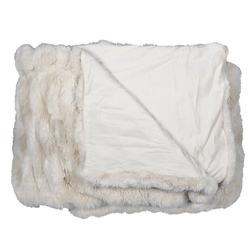 Plaid a costine orsetto beige 130x180cm