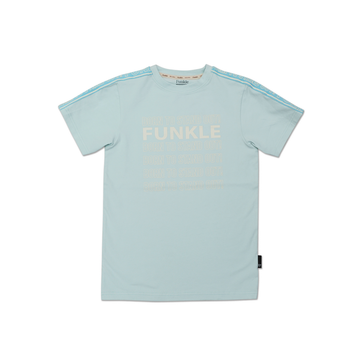 Camiseta niño Funkle – Azul claro con estampado Funkle