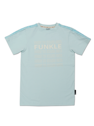 Camiseta niño Funkle – Azul claro con estampado Funkle