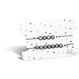 Bracelets Mom & Daughter Black and white 2 pieces