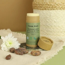 Solid deodorant with cocoa butter