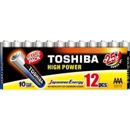 Pilas alcalinas AAA Toshiba Pile - Alta potencia x 12
