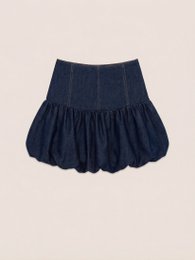 Denim Fawn Balloon Mini Skirt