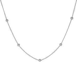 Ankle chain with 6 balls stainless steel