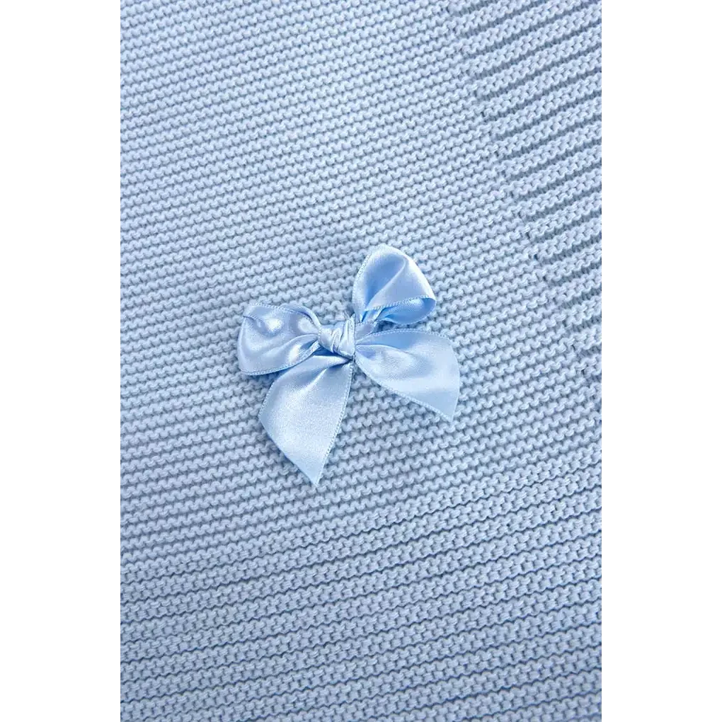 Coperta morbida in maglia per bambini con fiocco, 80x80
