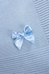Coperta morbida in maglia per bambini con fiocco, 80x80