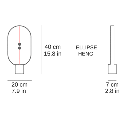 HENG Balancelampe Ellipse Lys Træ