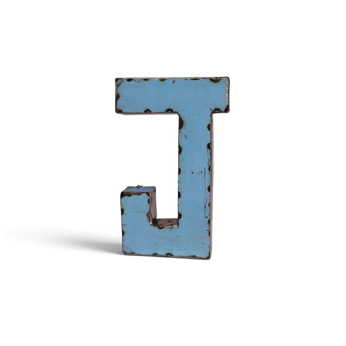 Buchstabe "J" aus recycelten Ölfässern | 22 oder 50 cm | verschiedene Farben