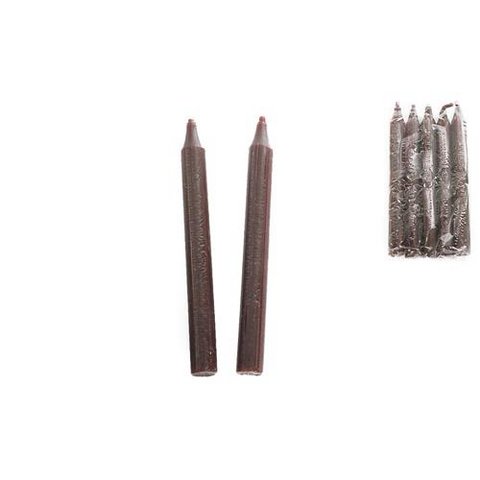 Braune Ritualkerze 15cm (5 Stück)
