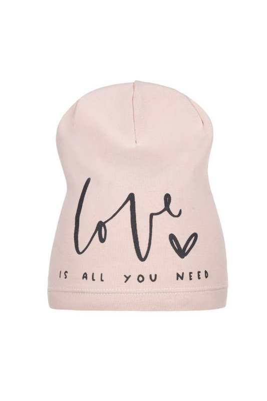 LOVE POWDER PINK girls' beanie hat