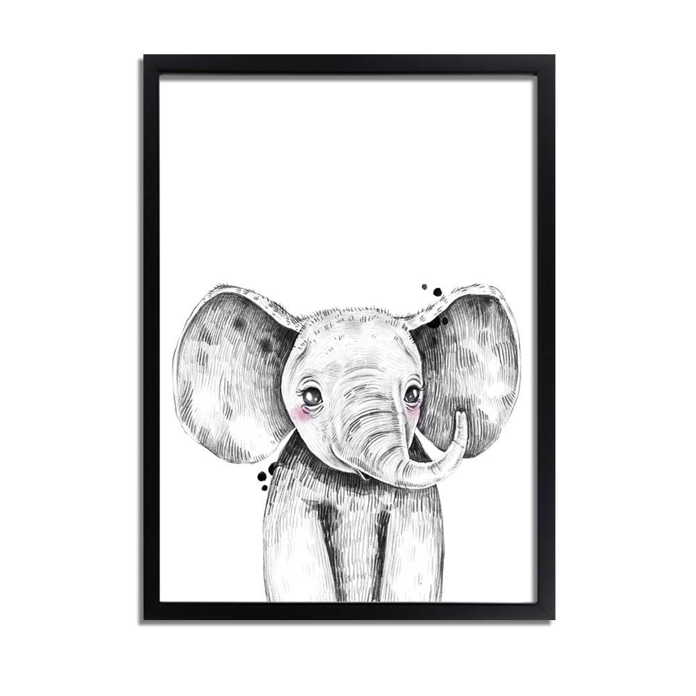 Affiche de la chambre des enfants d'éléphant