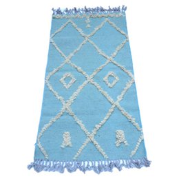 IKAT gråligt blågrønt Kilim tæppe