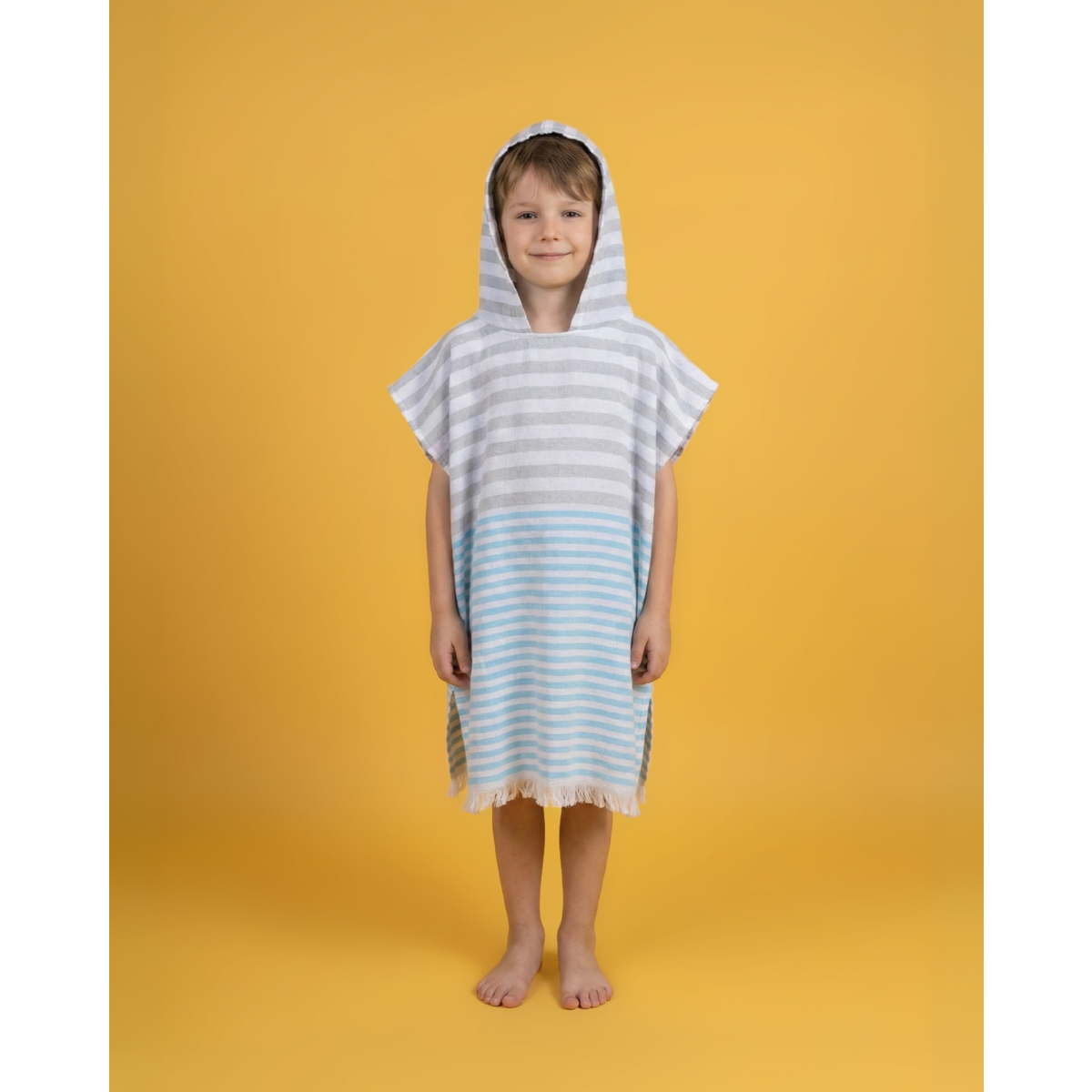 TOWEL TO GO PLAYA KIDS Cotton Beach Poncho 60x48 cm | Quick Dry Changing Towel | Blue | with Gift Box